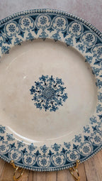 Plat ancien en terre de fer Badonviller modèle turc