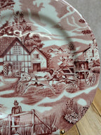 Assiette à dessert Terre de fer Lunéville – English Style – The Copperfield – Toile de Jouy