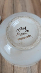 Lot de 2 tasses Gien Yokohama & 2 soucoupes M&s – porcelaine française