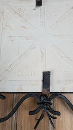 Dessous de plat Gien – modèle oiseaux – carreau signé Bb – fer forgé