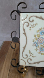 Dessous de plat Villeroy & Boch ancien – décor fleuri pastel