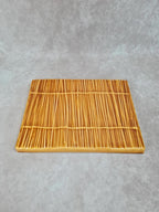 🍂 Dessous de plat vintage en faïence motif paille / osier