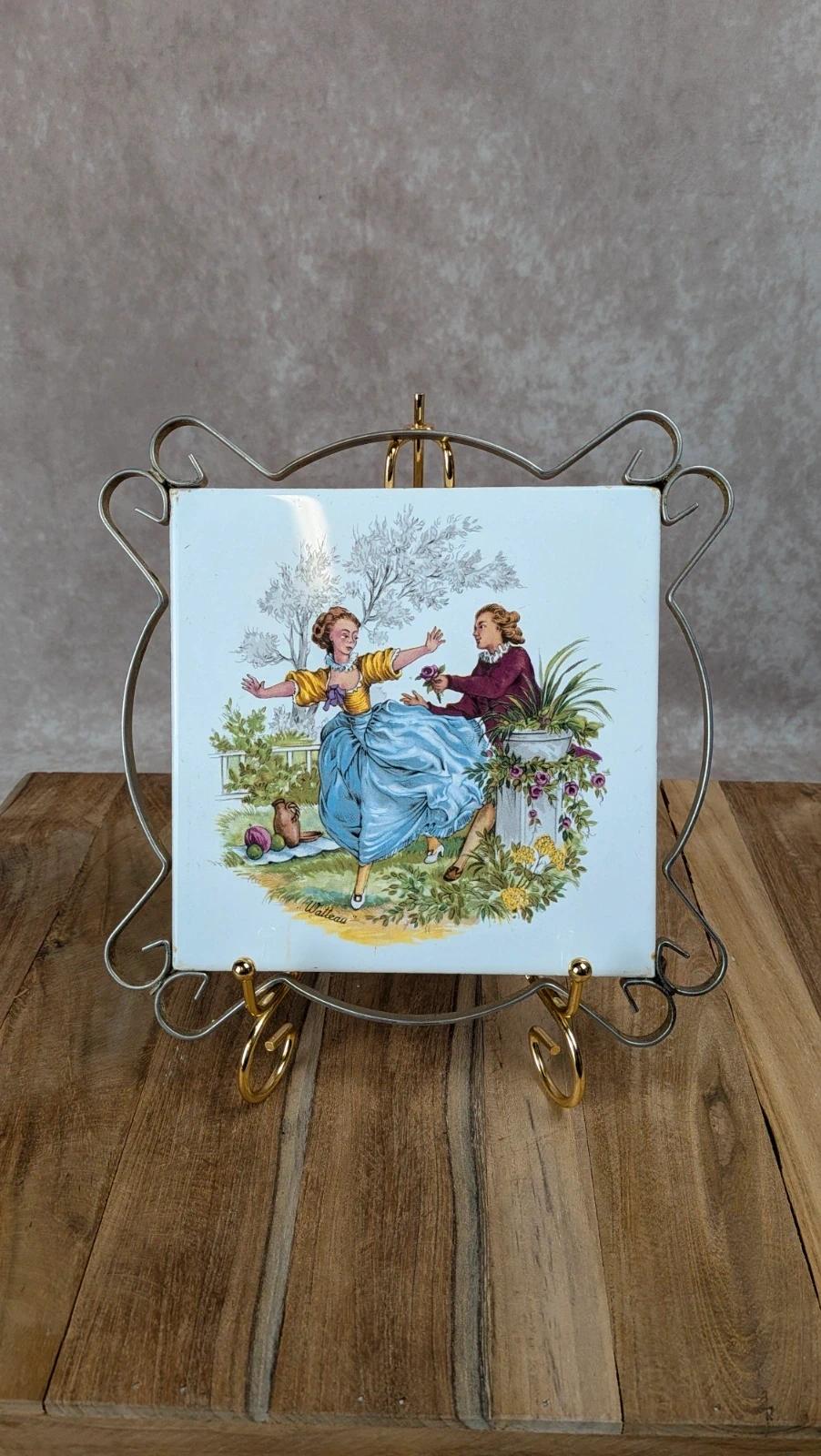 Dessous de plat vintage Villeroy & Boch – décor “watteau”