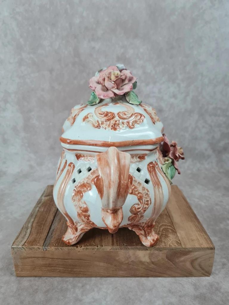 🏺 Soupière ancienne en faïence italienne – attribuée à Nove 🇮🇹