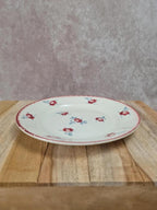 Assiette ancienne K&g Lunéville décor floral rouge – faïence française 🌹