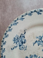 Assiette ancienne décor chardon bleu – esprit Terre de fer 🌿