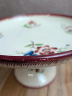 Compotier ancien Sarreguemines – modèle Strasbourg – décor floral