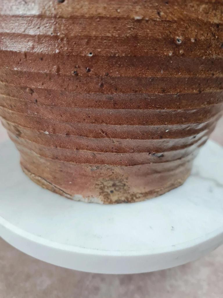 🏺 Ancien pichet en grès vernissé, travail artisanal
