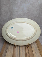 Grand plat ovale Terre de Fer Jules Vieillard Bordeaux modèle aquatique