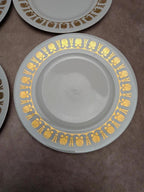 Lot de 4 assiettes plates Limoges dorure