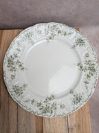 Lot de 4 assiettes plates anciennes Terre de fer Saint-amand Lebacqz & Bouchart – Watteau