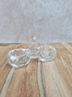 🧂 Double saleron en cristal signé Baccarat