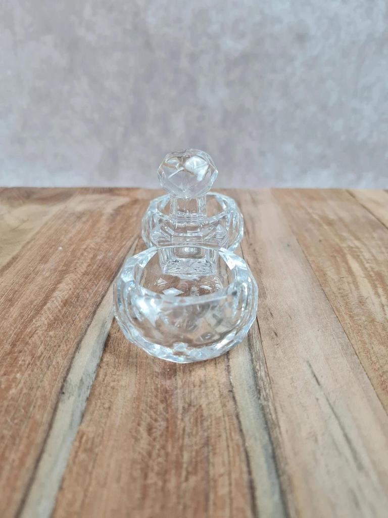 🧂 Double saleron en cristal signé Baccarat