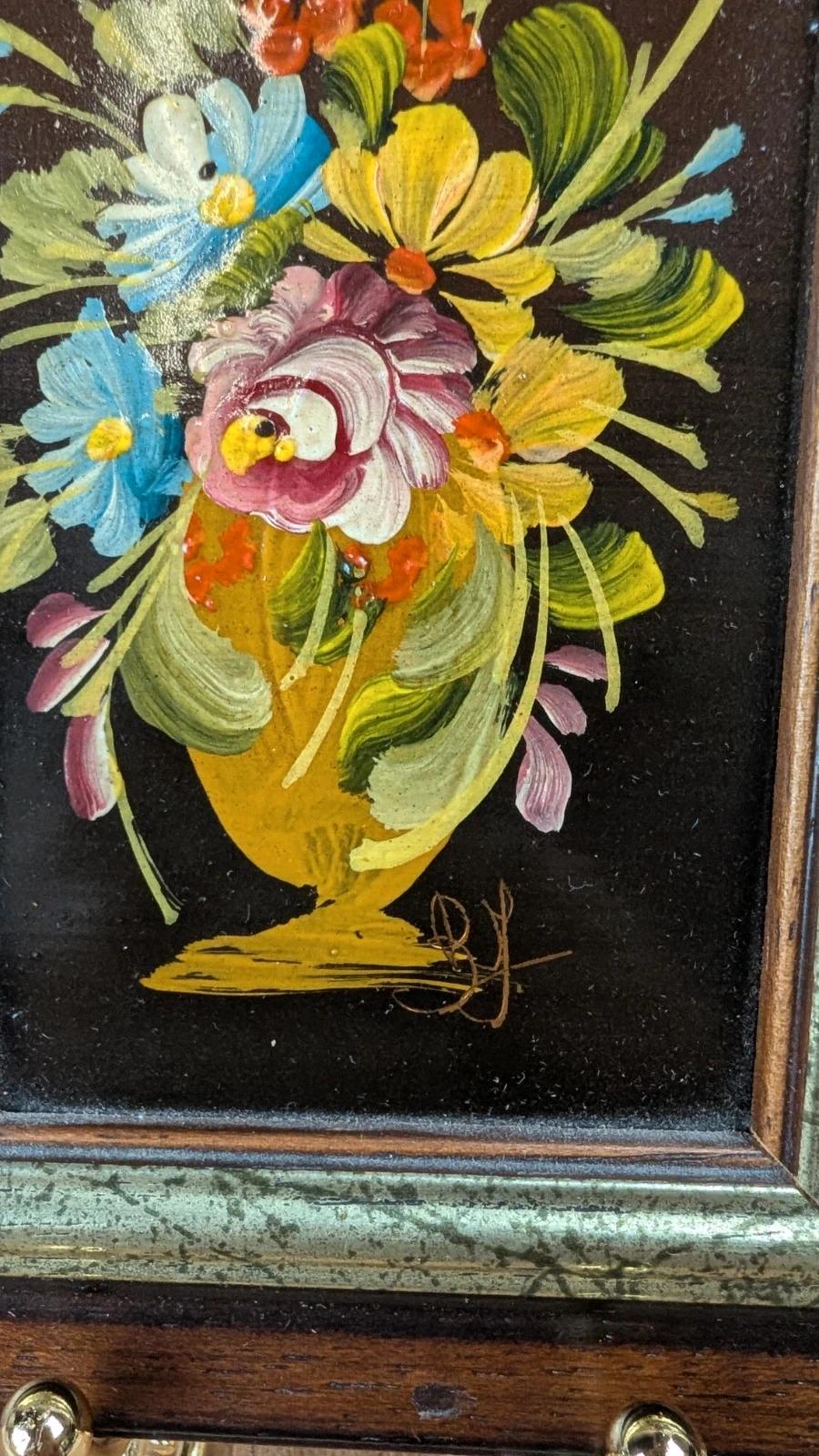 Duo de petits cadres vintage peints à la main 🌸