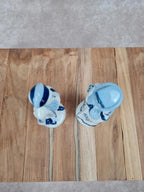 Duo de petits personnages en porcelaine bleue et blanche 🎩👒