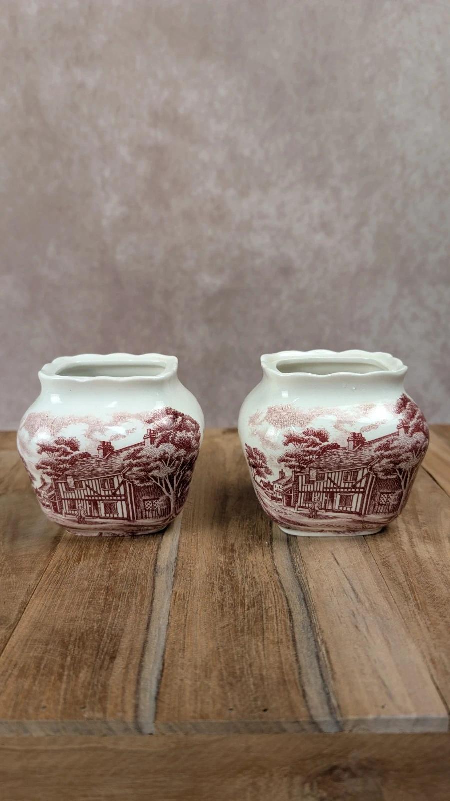 Duo de pots anglais vintage Grindley “english Country Inns”