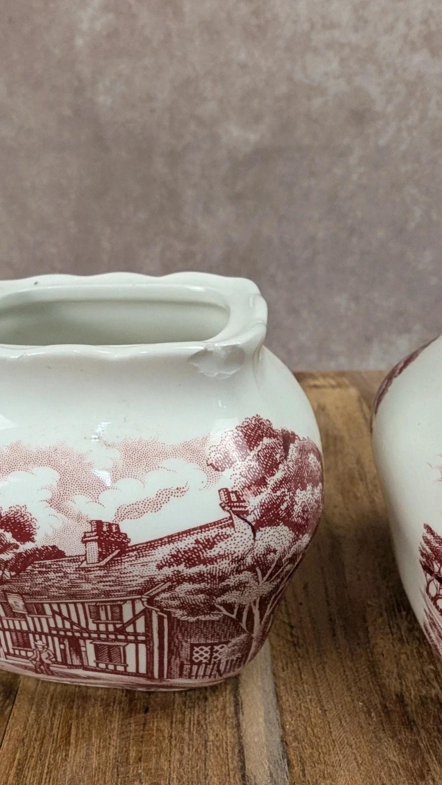 Duo de pots anglais vintage Grindley “english Country Inns”