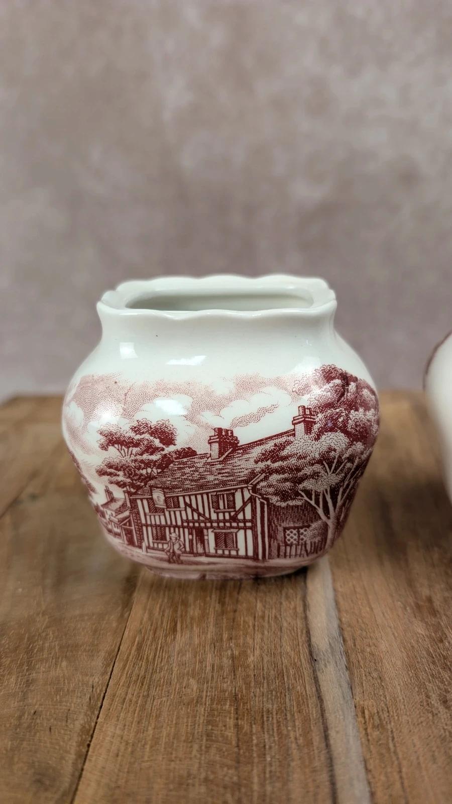 Duo de pots anglais vintage Grindley “english Country Inns”