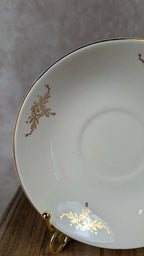 Duo de sous - tasses anciennes Sarreguemines & Digoin – décor doré