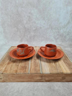 🏺 Duo de tasses japonaises en terre cuite Tokoname 🇯🇵