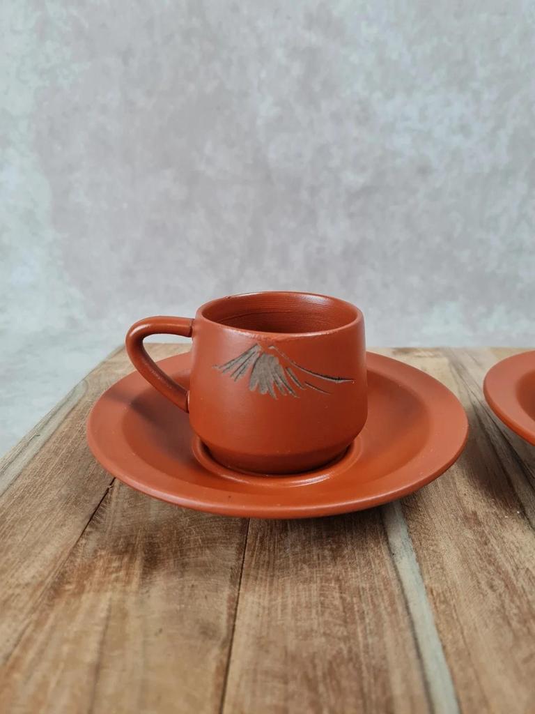 🏺 Duo de tasses japonaises en terre cuite Tokoname 🇯🇵