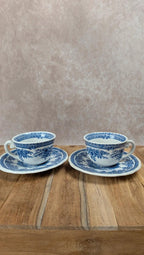 Duo de tasses & sous - tasses Kg Lunéville – modèle The Cottage