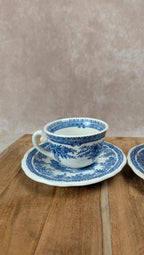 Duo de tasses & sous - tasses Kg Lunéville – modèle The Cottage