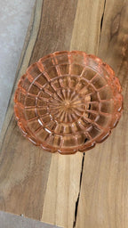 Duo de toilette Art Déco en cristal de Bayel – flacon + pot rosé