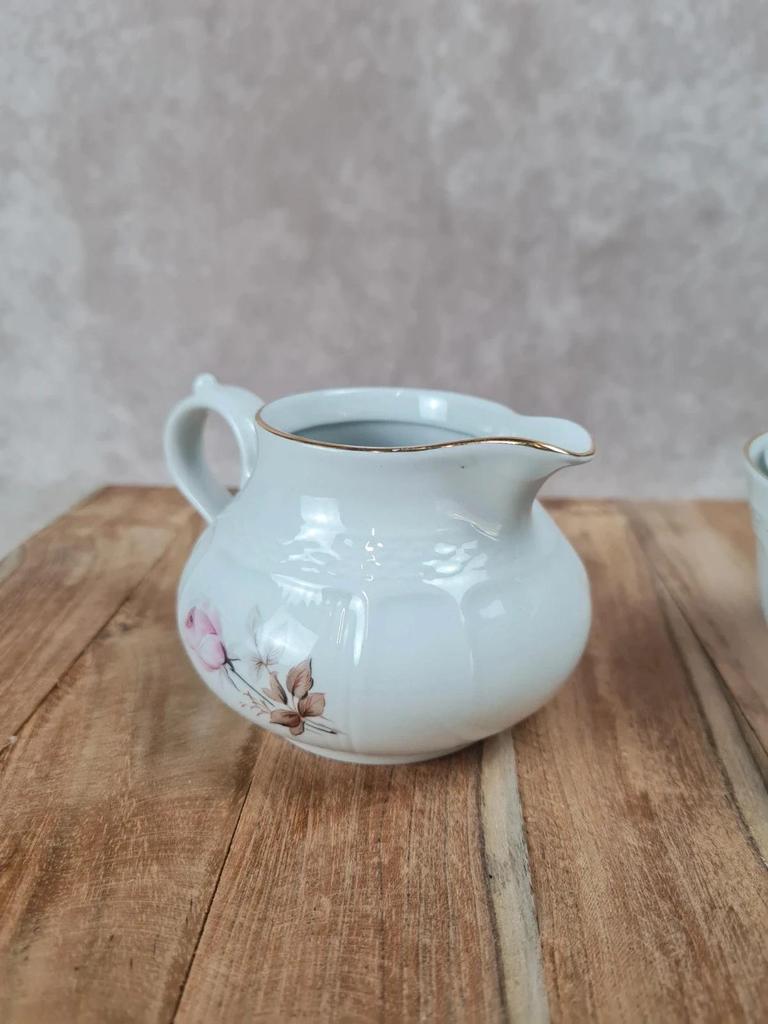 Duo sucrier & pot à lait en porcelaine Tognana 🇮🇹