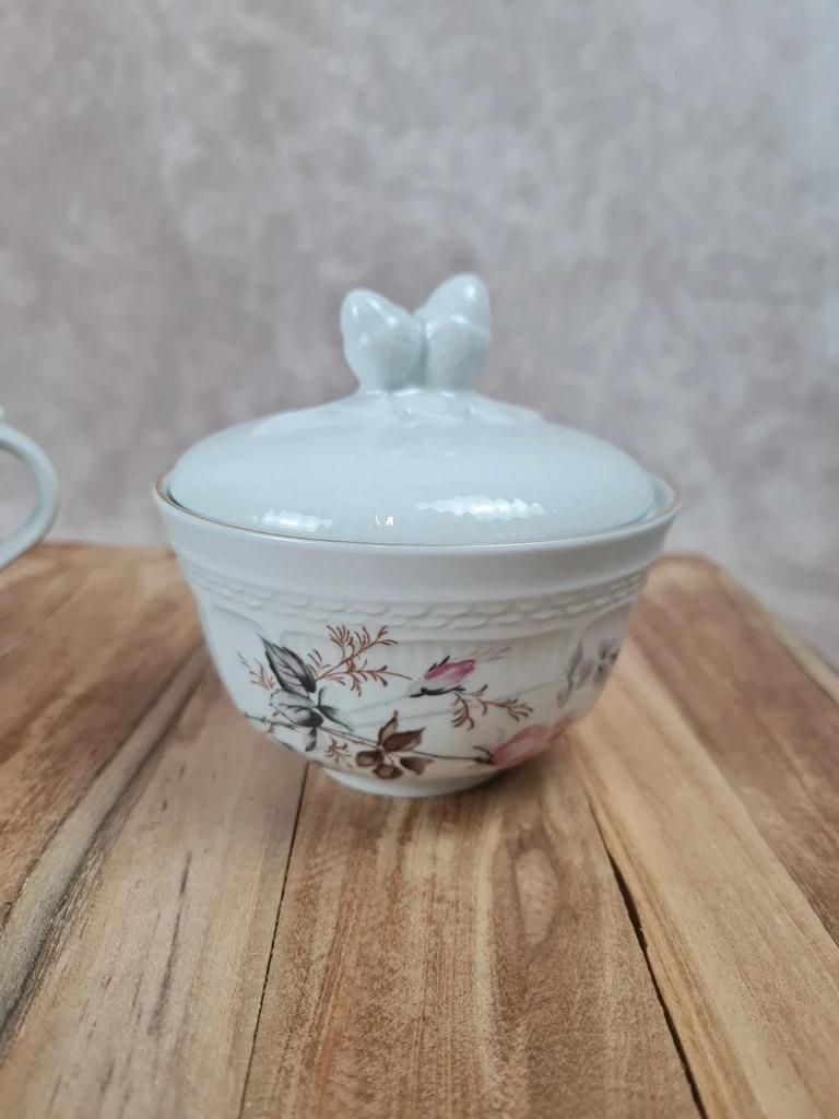 Duo sucrier & pot à lait en porcelaine Tognana 🇮🇹