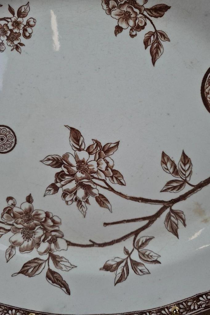 Grand plat ancien ovale 🌿 Terre de fer – Grand Dépôt Paris – Xixᵉ
