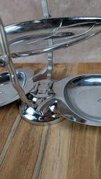 Serviteur pliant en inox + 4 coupelles assorties