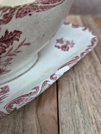 Saucière ancienne Clairefontaine modèle Paveau – Terre de fer rouge – Patine ancienne