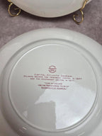Lot 4 Assiettes Wedgwood Georgia Historical Plates Mulberry Angleterre Vintage
