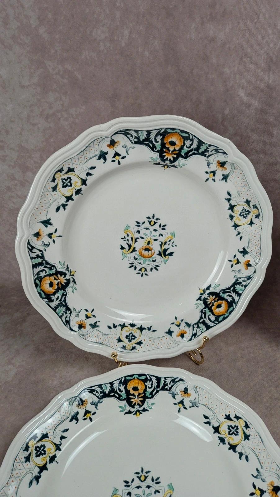 Lot de 6 assiettes plates Longchamp