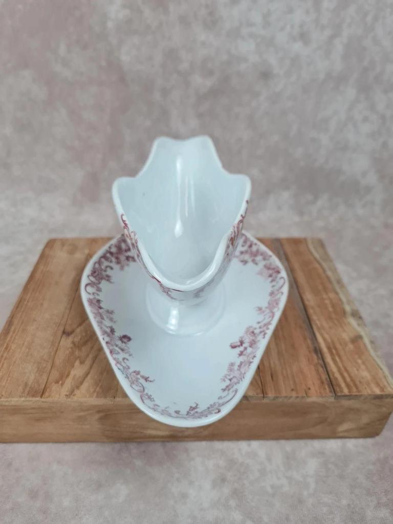 🌿 Élégante saucière ancienne en terre de fer 🌿