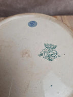 Soupière ancienne Longwy modèle Mireille 🌿 Terre de fer verte – charme authentique