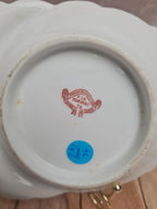 Lot de 2 sous-tasses anciennes porcelaine fine Franco-anglaise Paris décor fleuri doré égoïste