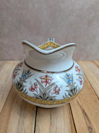Ancien pot à lait Sarreguemines U&c – Terre de fer – Modèle Derby polychrome