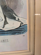 Gravure de mode ancienne encadrée – L’illustrateur des Dames