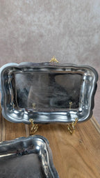 Lot de 3 petits plats en inox