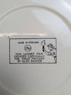 Assiette murale humoristique Glen Baxter Poole Pottery Angleterre