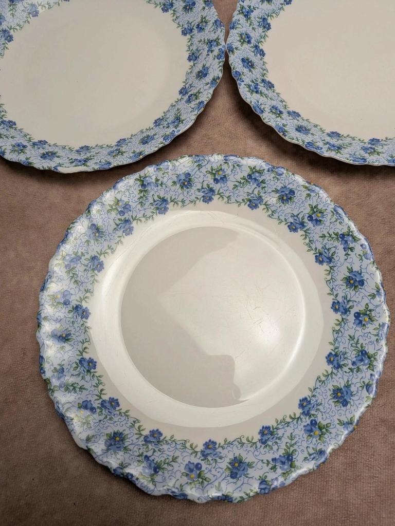 Lot de 5 assiettes à dessert Luminarc – décor floral bleu