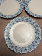 Lot de 5 assiettes à dessert Luminarc – décor floral bleu