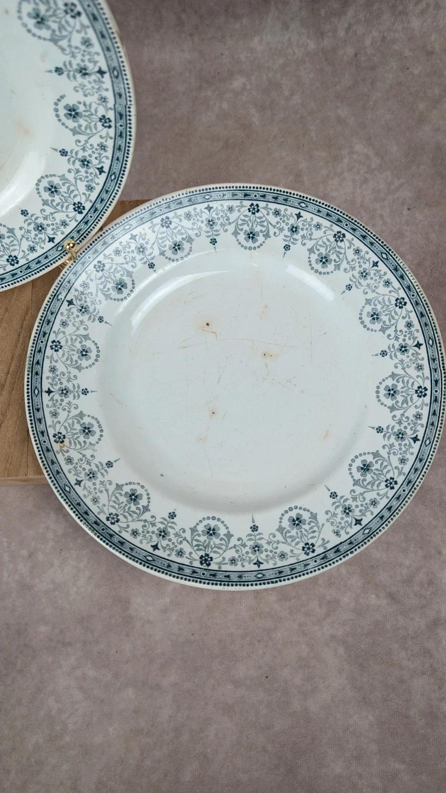 Lot de 2 assiettes Moulin des Loups – modèle Marceau – vintage