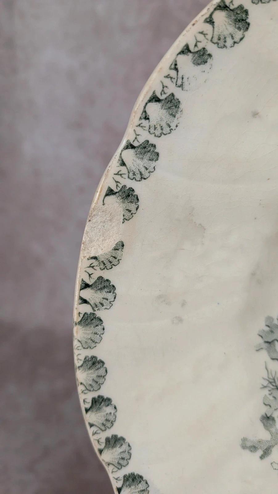 Grand plat ancien Gien – modèle Océan