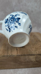 Petit pot verseur ancien anglais en faïence bleue – Made in England