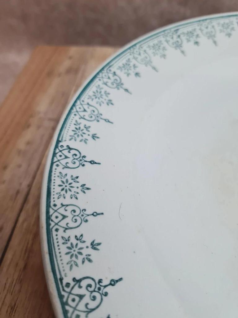 Compotier sur pied ancien Saint-amand modèle 4500 – décor vert délicat 🌿
