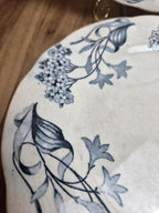 Lot de 2 assiettes terre de fer Longchamp modèle Lila Art nouveau 22 cm