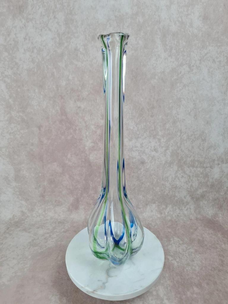 Vase vintage en verre soufflé de Murano 🇮🇹 attribué à Archimede Seguso